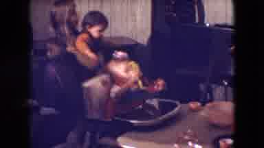 Athens Ohio USA (1966): Home Movie Of Parents And Children At The Table