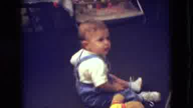 Athens Ohio USA (1966): Baby Opening Cupboard And Sitting Down