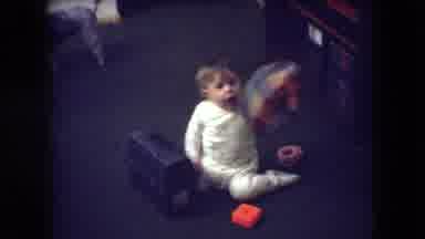 Athens Ohio USA (1966): Baby Taking Off A Hat Repeatedly