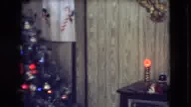 Athens Ohio USA (1966): Children Playing And Laughing In Front Of Christmas Tree