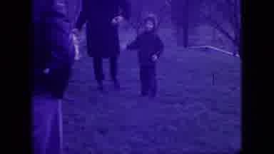 New Jersey USA (1966): Man And Boy In A Field Looking In Basement Window