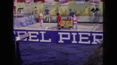 New Jersey USA (1966): A Band Dressed In Clown Costumes Plays On A Stage Set Up On