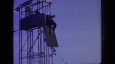 New Jersey USA (1966): Man And Horse Taking A Dive Together