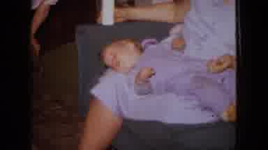 New Jersey USA (1966): Baby Sleeping In Woman's Lap, Then Crying