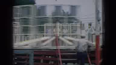 New Jersey USA (1966): Amusement Park And Ride Moving With People Standing On It