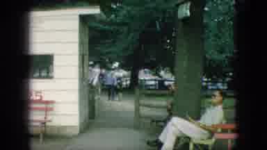 New Jersey USA (1966): People Riding Horses Woman In Blue Dress