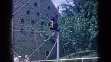 New Jersey USA (1966): Animal Outside Fence Playing Waving Enjoyment Swallow