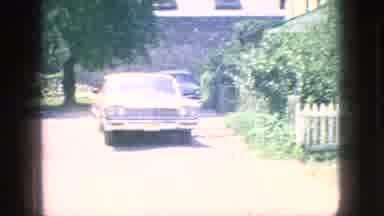 New Jersey USA (1966): 60'S Style Car Arrives And An Elderly Lady Emerges During