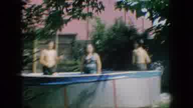 New Jersey USA (1966): Family Fun In Backyard Pool