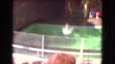 Ohio USA (1966): Man On Top Of Fake Cliff Man Made Theater Attraction Scene 4