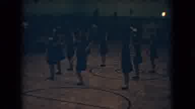 Ohio USA (1966): Cheerleaders Cheering In Basketball Court