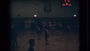 Ohio USA (1966): Cheerleading And Basketball Practice At The Same Time In A Gym