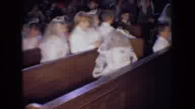 Ohio USA (1966): First Communion Of Several Young Children At Church