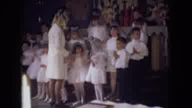 Ohio USA (1966): Children Dressed Elegantly Gathered Walking Church Girl Dressed