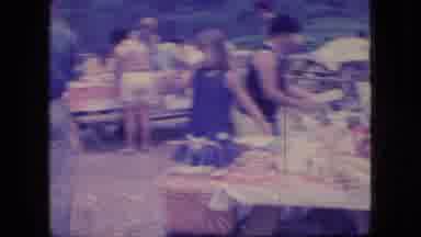 Ohio USA (1966): Old Video Of Family And Friend Tattered At A Park Area Near Water