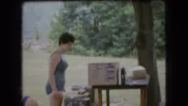 Ohio USA (1966): Family Prepares For An Outdoor Cookout