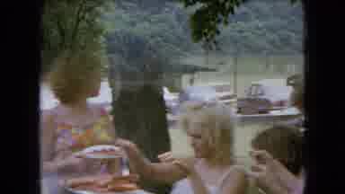 Ohio USA (1966): People Grilling And Eating