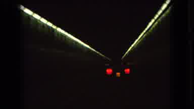 Ohio USA (1966): Car Going Through Tunnel Backside Of Car