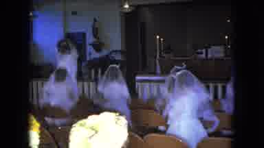 Ohio USA (1966): Young Girls Lining Up For First Communion