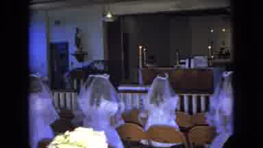 Ohio USA (1966): Bridesmaids And Guests At A Wedding
