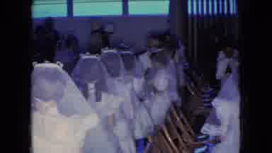 Ohio USA (1966): Young Children Walking Down The Aisle In White Dresses