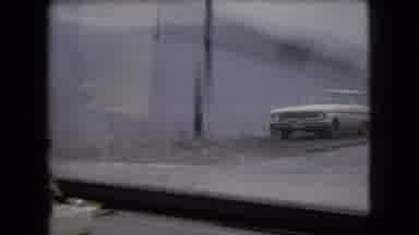 Ohio USA (1966): Traveling By Car On Grey Rainy Day Passing By All The Traffic