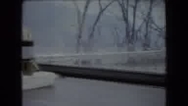 Ohio USA (1966): View Through The Front Windshield Of A Card Driving In Bad
