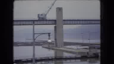 Ohio USA (1966): Crane On Bridge Over Water