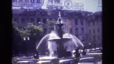 Portugal (1972): Water Fountain Spewing Water On A Sunny Day