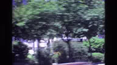 Portugal (1972): Driving Through City Sunny Day Trees