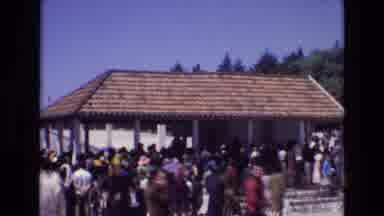 PORTUGAL-1972: Moving Crowd Gathers Around Tourist Attraction