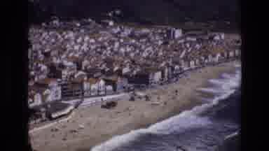 Portugal (1972): Waves Crashing On A Popular Beach