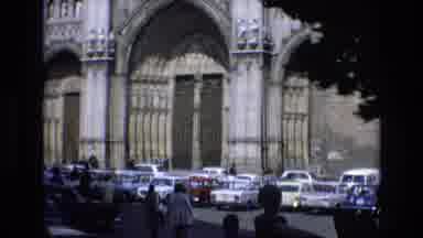 Spain (1972): Parking Lot Outside A Historical European Landmark