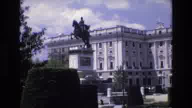 Spain (1972): The Bright Blue Sky Is Moving Behind An Amazing Home