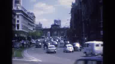 Spain (1972): An Open City Roadway Leading Through The Center Of Town Reaching An