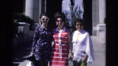 Spain (1972): Three Ladies Posing In Front Of A Building