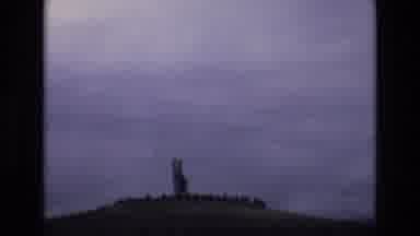 Spain (1972): Large Object At The Peak Of A Hillside Surrounded By A Ring Of Rocks