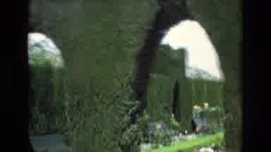 Spain (1972): Small Crowd At A Garden Tour Among Hedges And Fountains Clapping