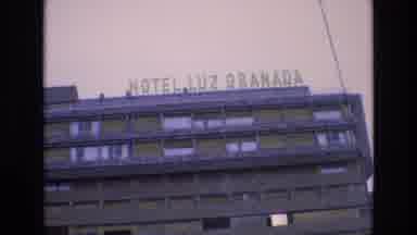 Spain (1972): Hotel Luz Granada Building With Pink Sky
