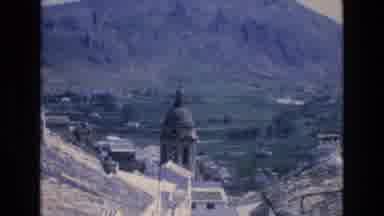 Spain (1972): Viewing A Quaint Village With Churches Trees And Houses Surrounded