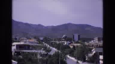 Spain (1972): Empty Street In Residential Area Surrounded By A Mountain Range