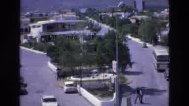 Spain (1972): Three People Crossing Quiet Suburban Street Two In One Direction One