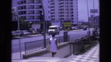 Spain (1972): Woman Walking Down Subway Steps In The City