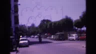 Spain (1972): Coastal View Followed By A Snapshot Of A City With Motorbike And