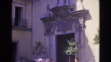 Spain (1972): Camera Slowly Pans Up On Scene Of Ornate Doorway In An Old Video