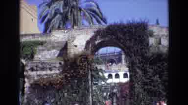 Spain (1972): Summer Vacation Palm Trees People Historical Site