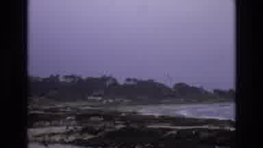 Central Coast California USA (1973): Waves Crashing On The Coastline On A Rainy