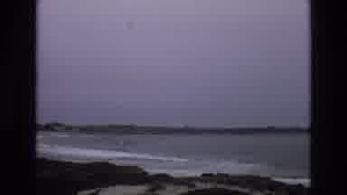 Central Coast California USA (1973): Breaking Tides Across The Point Settling But