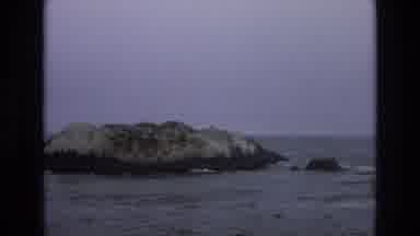 Central Coast California USA (1973): Small Island Surrounded By Water Waves