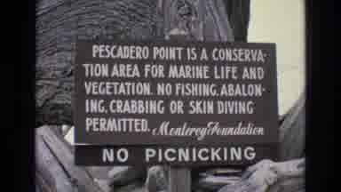 Central Coast California USA (1973): Warning Sign For Forbidden Activities In